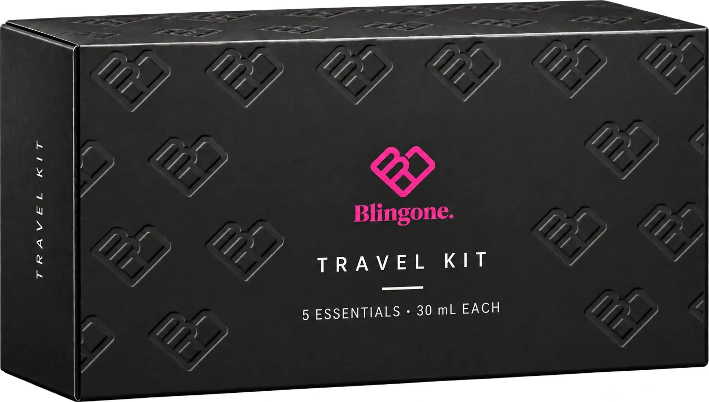 Blingone travel kit box, black emboss monogram